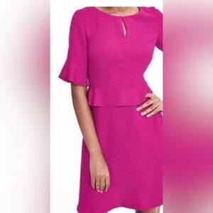 Banana Republic Hot Pink Dress with ruffle